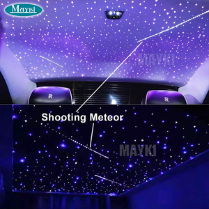 144pcs <strong>Meteor</strong> Shower Led Lights RGB <strong>Color</strong> Changing Shooting Star Fiber Optic Kit for Car Starlight Headliner - Product Image 2