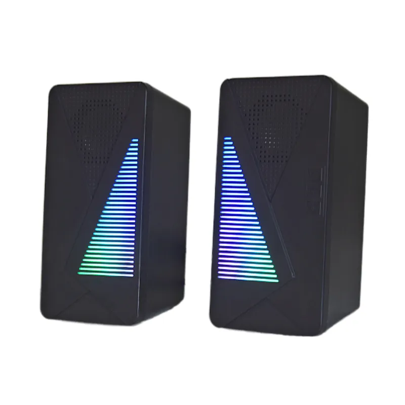 New 2.0CH RGB Luminous Blue Tooth Stereo Computer Gaming Speaker For PC