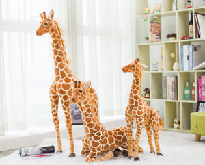Énorme vraie <span class=keywords><strong>vie</strong></span> girafe jouets en peluche mignon peluche poupées doux Simulation girafe poupée cadeau d'anniversaire enfants jouet - Product Image 3