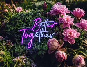 Letras Flexibles LED de Neón Personalizadas con la Frase 'Better <span class=keywords><strong>Together</strong></span>' para Bodas, Fiestas, Decoración de Tiendas y Oficinas, con Enchufe de Transformadores - Product Image 5