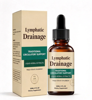 Gouttes de drainage lymphatique à marque privée OEM, extrait liquide à base de plantes, complément alimentaire favorisant la circulation sanguine, formule personnalisée