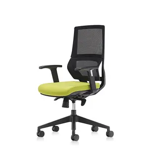 Kursi Kantor Eksekutif kain jaring kursi putar kantor kursi ergonomis dengan penopang pinggang