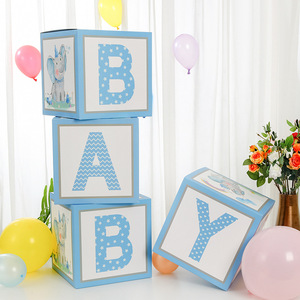 2023 la migliore vendita blue elephant baby shower decorazioni scatole di palloncini proposta di scatola di sorpresa di compleanno bomboniere per feste di matrimonio - Product Image 3