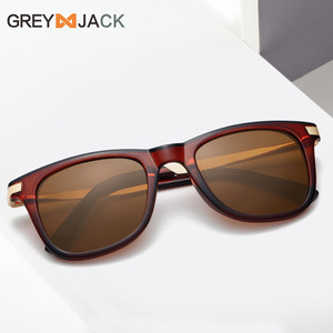 Gafas de Sol de Moda Grey Jack, Montura Completa, Lentes Marrones TAC, Protección UV400, Estilo Unisex - Product Image 4