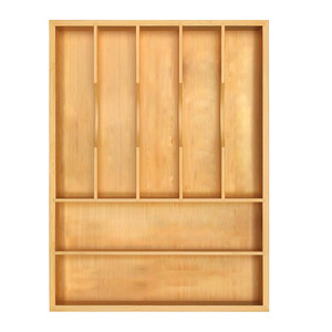 Organisateur de tiroir à ustensiles en bambou haut de gamme, plateau à <span class=keywords><strong>couverts</strong></span> en bois de bambou multi-fentes, <span class=keywords><strong>design</strong></span> personnalisé, boîte de rangement en bois pour la cuisine - Product Image 3