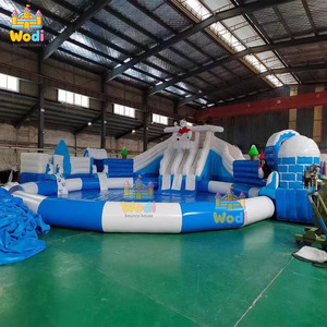 Bâches de <span class=keywords><strong>piscine</strong></span> gonflables portables pour toboggan aquatique, structure renforcée pour location commerciale - Product Image 2