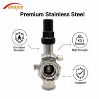 Vanne de réfrigération en acier inoxydable Annjoe Rotalock 1" UNF 3/8" ODS pour système de climatisation HVAC, vanne d'accès V01 V02