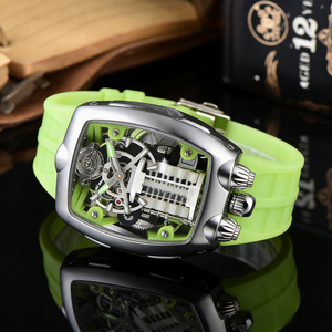 Reloj de pulsera de lujo comercial de alta gama, estilo mecánico, con manecillas luminosas a la moda y logotipo personalizable - Product Image 5