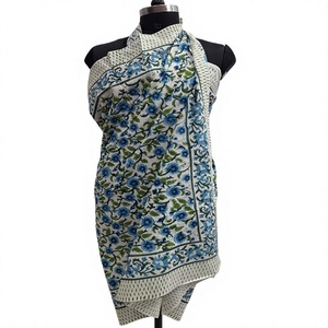 Pareos de Algodón Índigo Natural con Estampado a Mano, de Secado Rápido, para Playa, Vestido de Verano, Lote Surtido al por Mayor, Regalo para Ella - Product Image 4