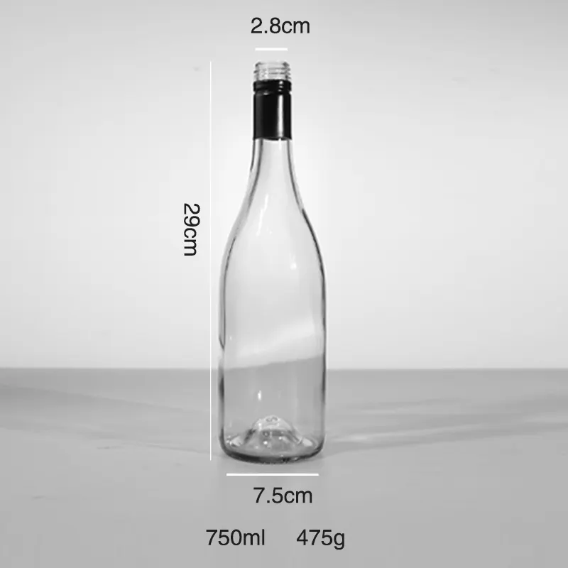 Grosir botol Mini kaca jernih-alkohol, Rum, wiski-100ml botol minuman keras