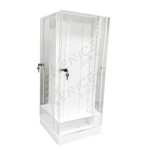 Draaibare Vierzijdige Vitrinekast Van Acryl Met <span class=keywords><strong>2</strong></span> Afsluitbare Deuren Desktop Doorzichtige Perspex Displayrekken - Product Image 1