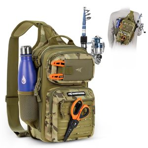 New Tactical Fishing <b>Backpack</b> Multifunctional Lure Bag Waterproof Tackle Storage Organizer Rod Holder for Outdoor Angling Gear - Product Image 6