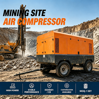 Compresseur d'air portable diesel à vis monophasé à quatre roues 16/16, faible bruit, fournisseur fiable