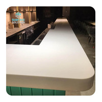 Comptoir de réception/bar de cuisine en pierre composite acrylique de luxe, surface solide pure, écologique et résistant à l'eau – Vente directe usine