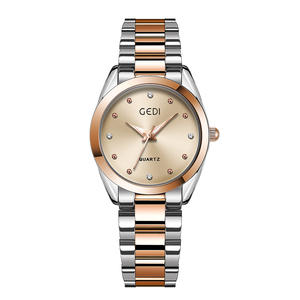 2025 nuevo reloj de mujer Retro esfera redonda elegante correa de acero inoxidable con cuarzo de diamante - Product Image 2