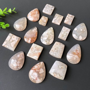 <span class=keywords><strong>Gotas</strong></span> de ágata de flor de cerezo Natural, Gema de ágata Sakura, gota de lágrima para colgante, venta al por mayor - Product Image 1