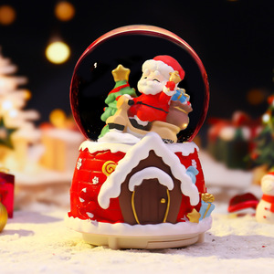 Vendita all'ingrosso di carillon rotanti con Babbo Natale e ornamenti creativi a sfera di cristallo per la vigilia di Capodanno e Natale nel 2025 - Product Image 2