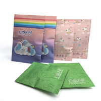 Sac en papier soluble dans l'eau imprimé sur mesure, se dissolvant rapidement dans l'eau froide, pour les jouets en boîte aveugle et les cadeaux surprises, sans danger pour les enfants