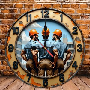 Round Wooden Wall <b>Clock</b> 25x25cm Contemporary Minimalist Quartz Silent <b>Mechanism</b> Household Decorative <b>Clock</b> - Product Image 5