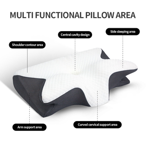 Ergonomic Contour <strong>Pillow</strong> Area Sleep Memory Foam Filled Custom logo <strong>Comfortable</strong> Cervical <strong>Pillow</strong> - Product Image 4