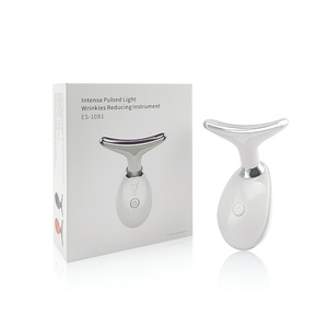 3 màu sắc cổ mặt làm săn chắc loại bỏ nếp nhăn công cụ đôi cằm rung điện xách tay <span class=keywords><strong>Microcurrent</strong></span> Mặt thắt chặt thiết bị - Product Image 1