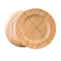 Assiettes rondes en bambou de style américain écologiques pour dîner, fête, mariage, plateau de service décoratif pour fromages et charcuteries