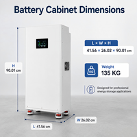 Batería LiFePO4 Plug and Play de 51.2V 16KWh, 16PCS Ev MB31 314Ah JK 200A BMS LCD 250A con Disyuntor y Ruedas, Ensamblada