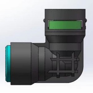 Airship-903 <b>Quick</b> <b>Connector</b> 20mm Plastic Fast Plug Automotive Hose Fitting Elbow Type - Product Image 1