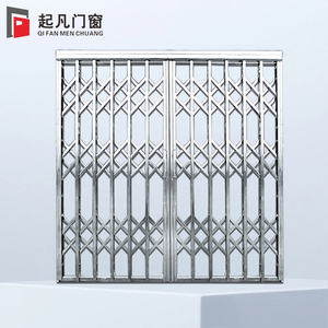 Grille de <span class=keywords><strong>porte</strong></span> de magasin en acier inoxydable télescopique Push-Pull <span class=keywords><strong>Porte</strong></span> en fer Ventilation simple Fenêtre de sécurité <span class=keywords><strong>Porte</strong></span> <span class=keywords><strong>pliante</strong></span> pour centre commercial - Product Image 1