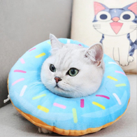 Collier de protection pour animaux de compagnie, cône de récupération en forme de beignet pour chats et chiens, collier anti-léchage pour la récupération post-chirurgicale, permet de manger librement