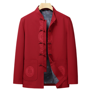 Vêtements traditionnels chinois pour hommes, costume Tang, Hanfu, veste classique pour papa, grand-père, veste de tous les jours, festival, style rétro confortable - Product Image 3