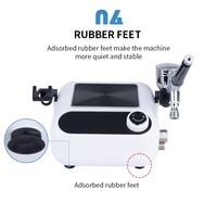 Compresseur d'airbrush sans huile à double sortie, pompe à piston portable, rechargeable, silencieux, mini, pour la décoration de gâteaux, le nail art