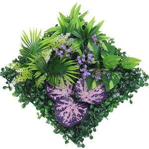 YOPIN-5062 usine vente 25*25cm plante artificielle feuille verte mur <span class=keywords><strong>faux</strong></span> mur d'herbe pour la décoration intérieure - Product Image 2