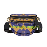 Sac bandoulière en forme de coquille avec lettres grecques de la Sororité Nationale Phi Delta Kappa, sac unisexe pour voyage en extérieur