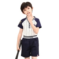 ZN-respirant été rayure t-shirts et bas enfants bons matériaux uniforme scolaire primaire