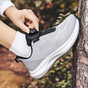 Zapatos para Caminar Ligeros para Hombre, Parte Superior de Malla, Entresuela de Goma para Amortiguación, Antideslizantes, Forro de Algodón, Suela de Goma, para Todas las Estaciones - Product Image 2