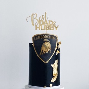 ท็อปเปอร์เค้กอะคริลิค รูปน้ำผึ้งและความหวาน ตกแต่งเค้กวันพ่อ "คุณพ่อที่ดีที่สุด" อุปกรณ์ตกแต่งเค้ก - Product Image 3