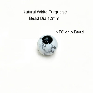 Perline NFC in <span class=keywords><strong>Giada</strong></span> Naturale e Ametista Ntag213 per Braccialetti con Condivisione Sociale Intelligente e Link al Sito Web per Contatti Aziendali - Product Image 2