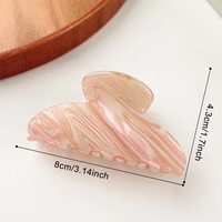 Pince à cheveux élégante en acétate marbré fait main, motif griffe de requin, pour femme, idéale pour les fêtes, personnalisation du logo et des motifs prise en charge