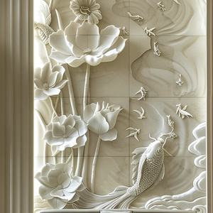 Maßgefertigtes Hochwertiges Wandkunst 3D-Schnitzerei Fiberglasrelief - Product Image 6