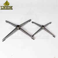 Base de chaise pivotante en alliage d'aluminium gris titane, robuste, 360° °   Pieds de chaise longue réglables en hauteur et rotatifs pour la maison et le bureau