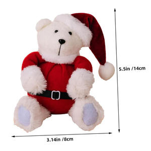 7991 <span class=keywords><strong>2026</strong></span> Новинка: плюшевый белый медведь в костюме Санта-Клауса, рождественский подарок для детей, мягкая игрушка-обнимашка, плюшевый медведь - Product Image 2