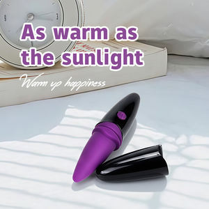 เครื่องสั่นลายหัวกระสุนลิปสติกแบบใช้ไฟ USB สำหรับกระตุ้นคลิตอรเร้าสำหรับคู่รักผู้หญิงทำจากโลหะ - Product Image 4