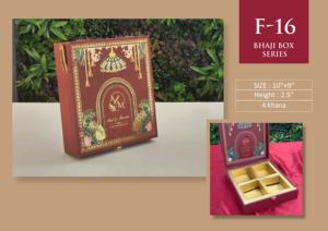 Caja de Almacenamiento de Resina Pintada a Mano, Serie Bhaji Box, Diseño Artístico con Patrón de Árbol, 10x9x2.5 Pulgadas - Product Image 3