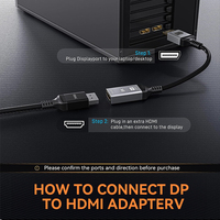 Adaptateur convertisseur de câble DP vers HDMI, adaptateur DP vers HDMI, projecteur HD pour ordinateur portable PC, 8K actif, DisplayPort mâle vers HDMI femelle