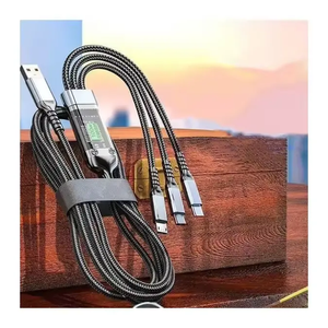 热<span class=keywords><strong>1</strong></span>.2米耐用数据<span class=keywords><strong>3</strong></span>合<span class=keywords><strong>1</strong></span>快速USB充电电缆通用多功能手机/带发光二极管的安卓充电器线 - Product Image 4