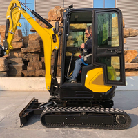 Mini-excavatrice 1 tonne 1,8 tonne 2 tonnes Excavatrice compacte Petite pelle CE EPA Euro 5 Prix de gros avec godet à vendre