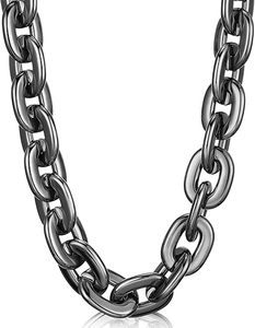 Cao bóng đầy màu sắc Nhựa Vòng cổ cyberpunk phong cách doanh thu chuỗi màu mạ điện chống phai chuỗi fan hâm mộ - Product Image 4