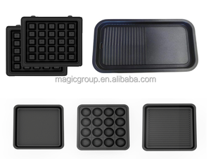 Parrilla Eléctrica Portátil Redonda para Interiores con Tapa, Placa Antiadherente de Fundición a Presión, Parrilla Eléctrica de Sobremesa, Fabricante OEM - Product Image 4