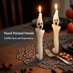 LANJO Halloween Ghost Shape Art <b>Candles</b> with White Soy Wax Handmade Scented Modern Style for Home Decoration Party <b>Gift</b> - Product Image 4